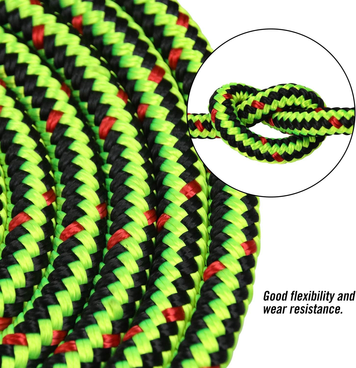 Perantlb 16 Strand Arborist Climbing Rope, UV Resistant and Weather Resistant Do