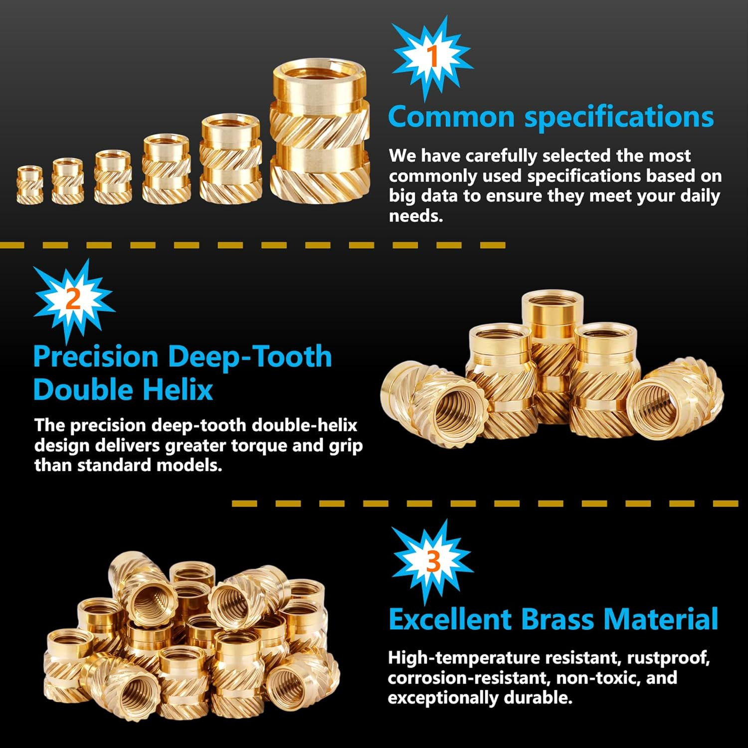 467Pcs M2-M6 Brass Threaded Inserts Kit w/ Heat Tool for 3D Print