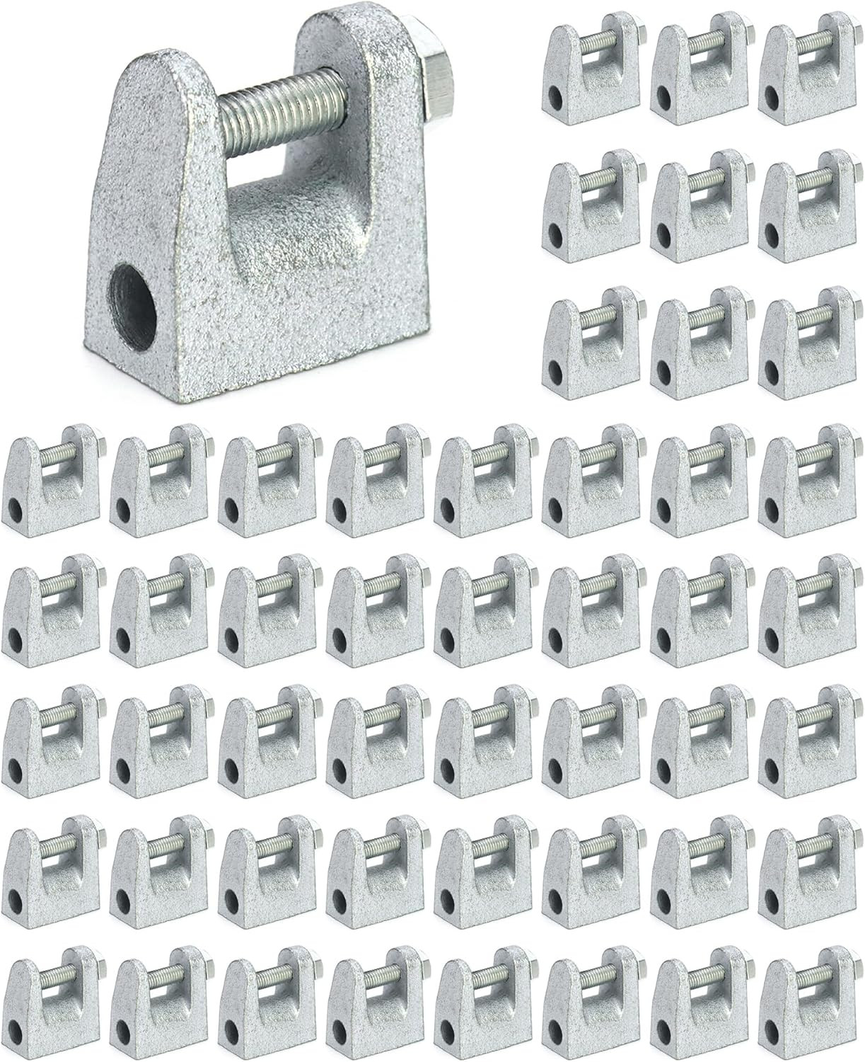 Beam Clamp, 50 Pcs 3/8″ Zinc Plated Iron Safety Beam Clamp, 13/16″ Jaw Opening