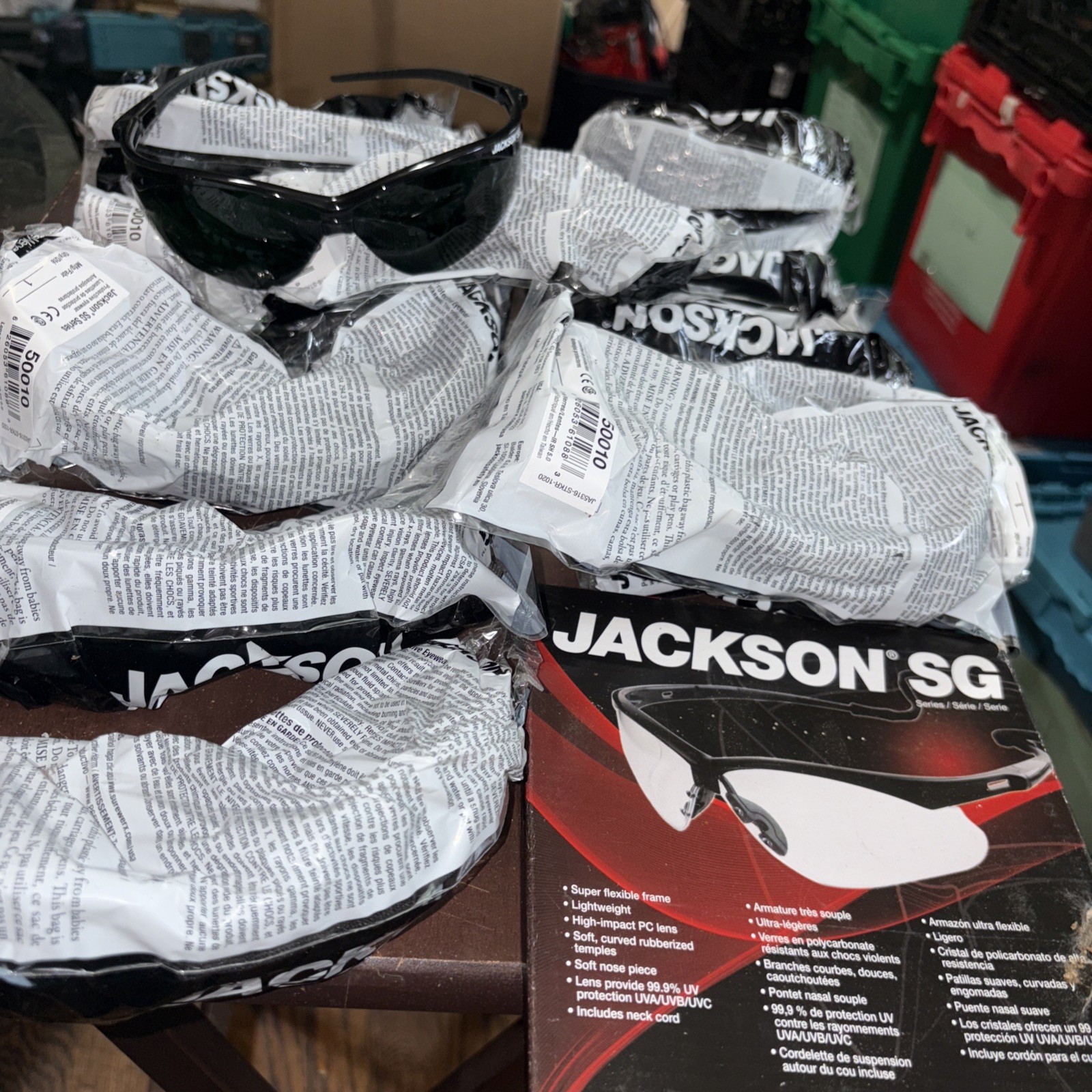 Lot Of (15) Jackson Safety Brand SG Series 50010 Lens IR SH 5.0 Lightweight NEW