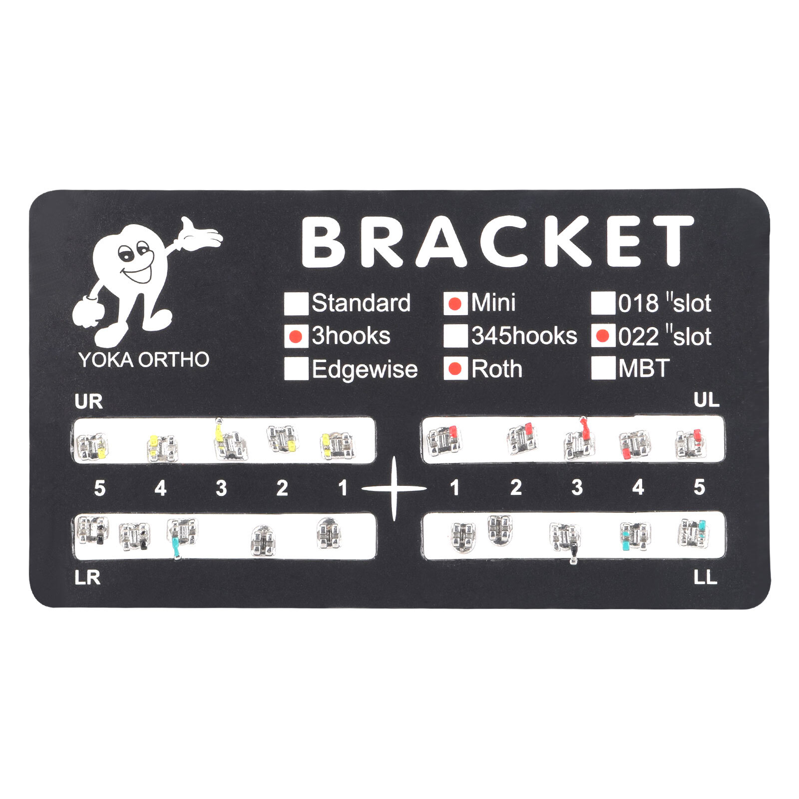 Dental Ortho Bracket Brackets MIM Monoblock Mini Roth 0.022 345Hooks 20Pcs/pack