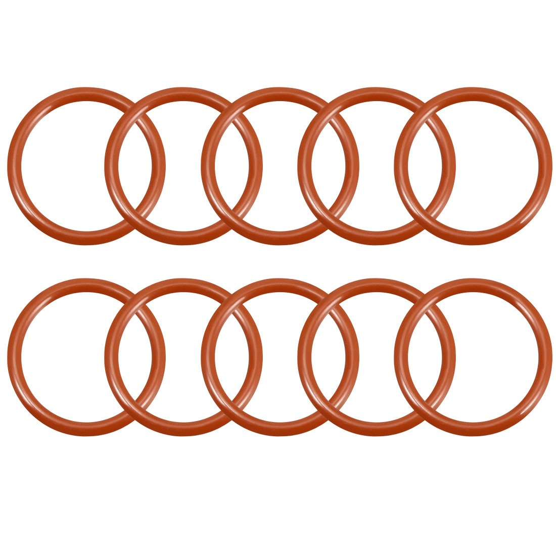 10 x Silicone O-Ring 21mmx17mmx2mm VMQ Seal Rings Sealing Gasket Red