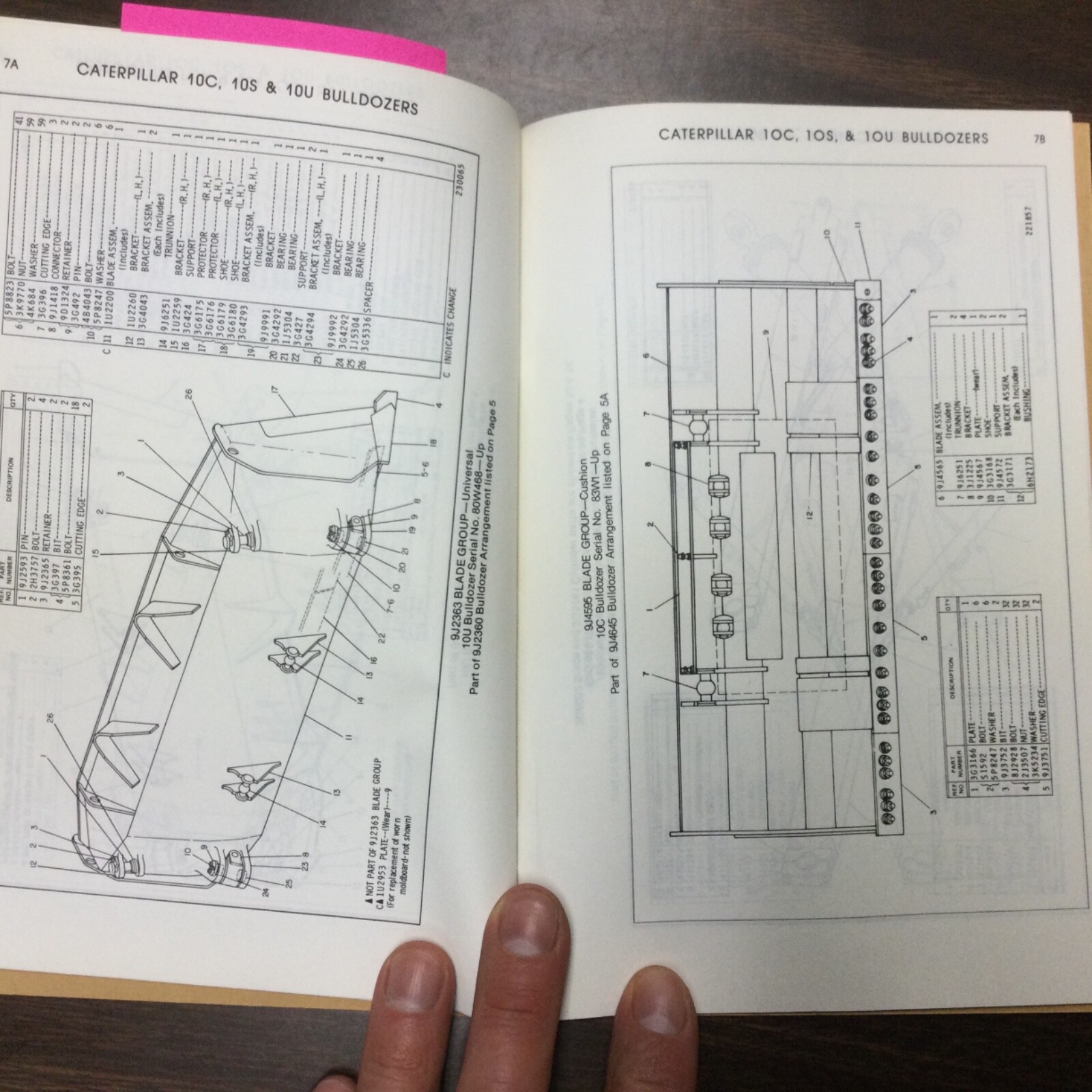 CAT Caterpillar 10C 10S 10U BULLDOZER PARTS MANUAL BOOK LIST for D10 79W 80W 83W