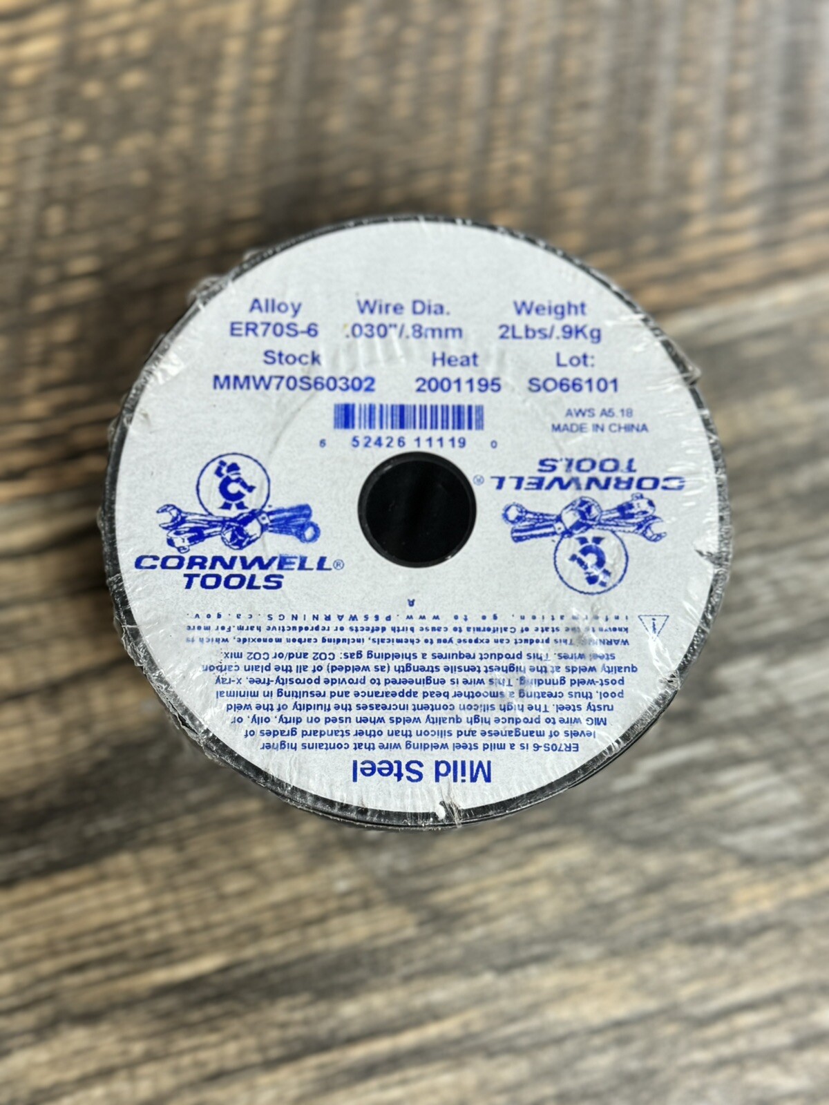 Cornwell Tools ER70S-6 .030.8mm Mild Steel Mig 2 lb Spool Welding Wire Metal man