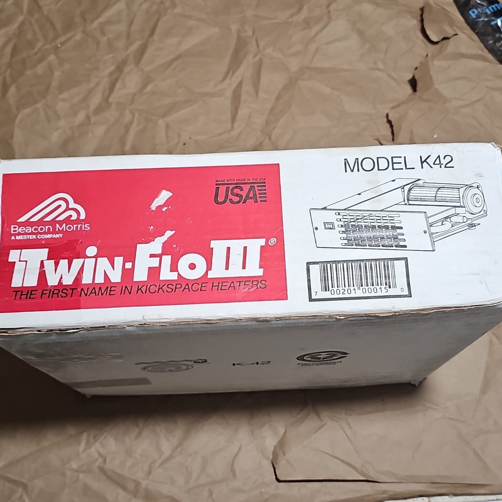 Beacon Morris Twin-Flo III Kickspace Unit Heater K42 115V Forced Air Gray/Black