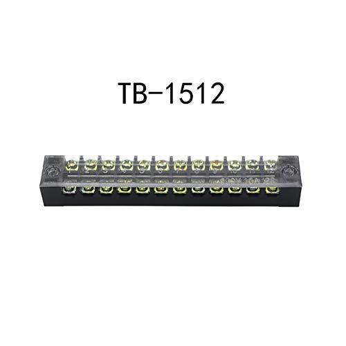 5Pcs Dual Row 12 Positions Screw Terminal Electric Barrier Strip Block 15A 600V