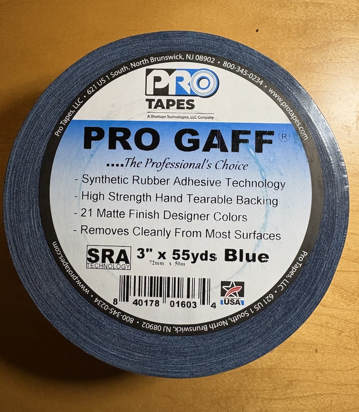 Gaffers Tape 3” X 55yd Pro Gaff Blue – Pro tape -New Unopened, Premium