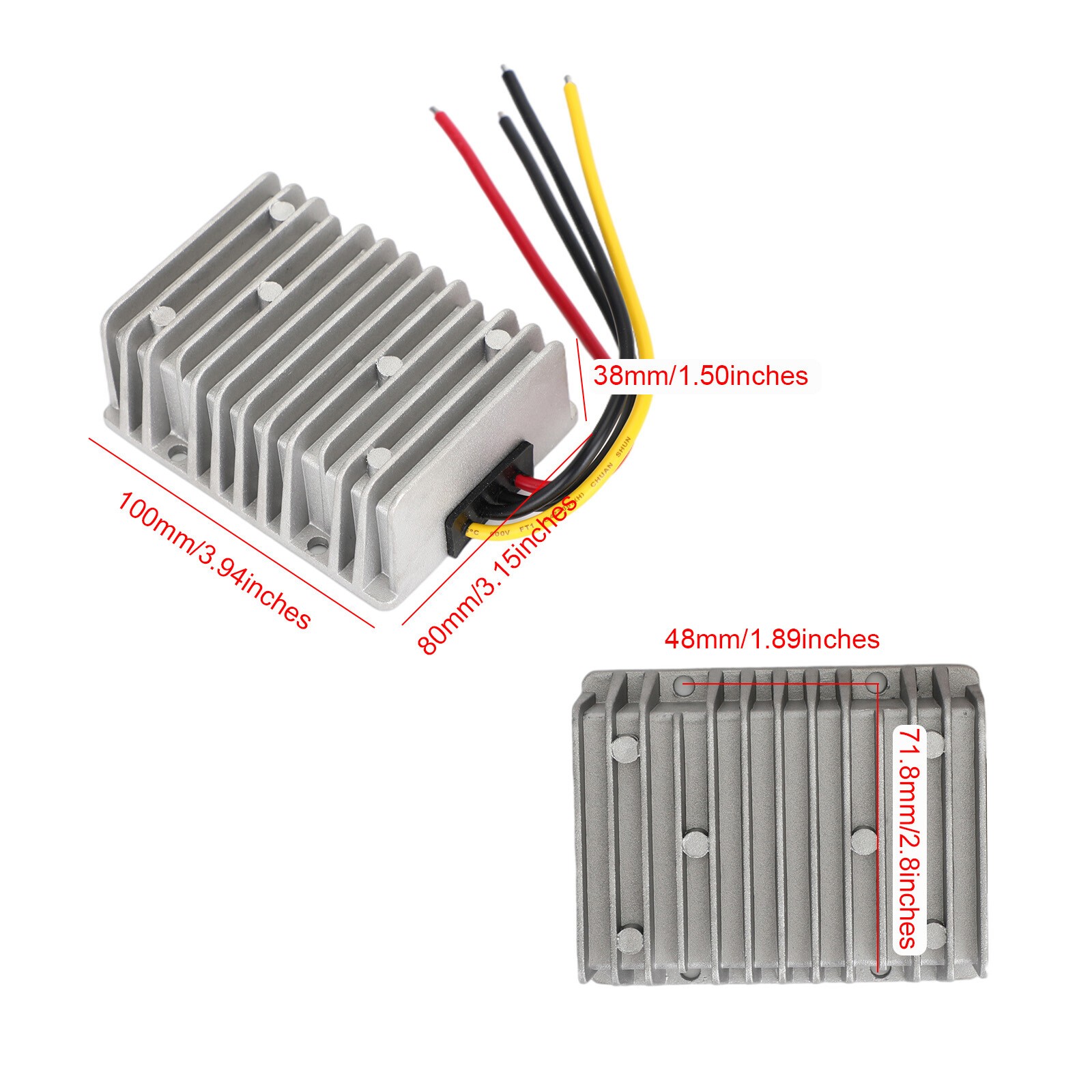 WaterProof 36V/48V to 24V 30A 720W Step Down DC/DC Power Converter Regulator US