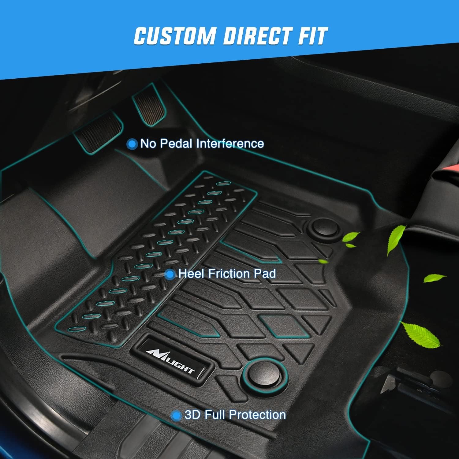 Nilight TPE Floor Mats for Toyota Camry 2015 2016 2017, All Weather Custom Fi…