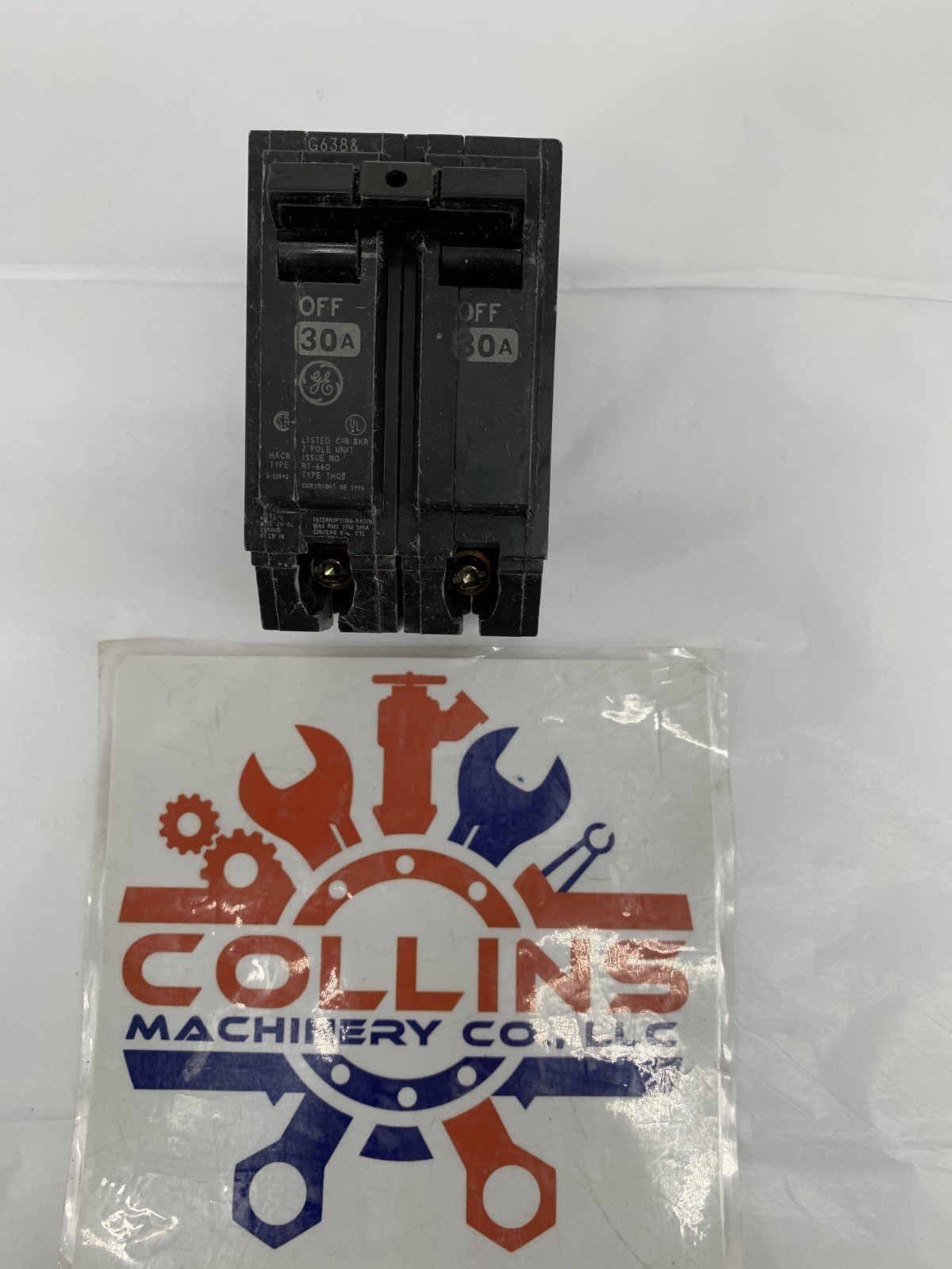 GE THQB2130 30A 2P 120/240V Bolt-On Molded Case Circuit Breaker Type THQB