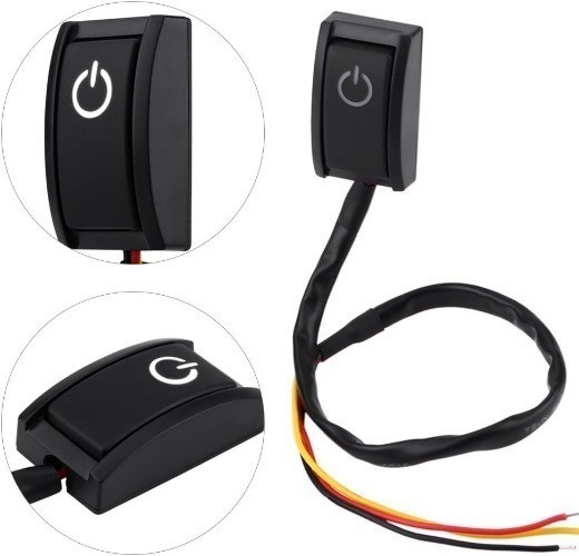 DIY Push Button Switch, DC 12V 200A Off/On Modification Paste Type for Fog Drivi