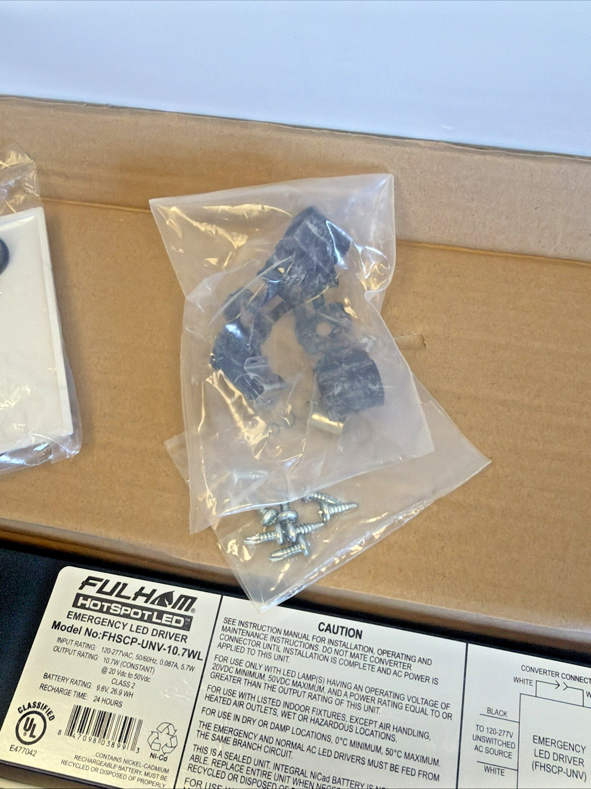 Fulham Hot Spot LED FHSCP-UNV-10.7WL Emergency LED Driver 100-277VAC 50/60Hz NEW