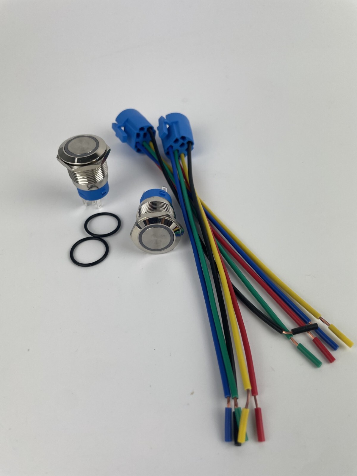 19mm 12V LED ON OFF Push Button Power Switch Latching/Momentary with Wire Socket