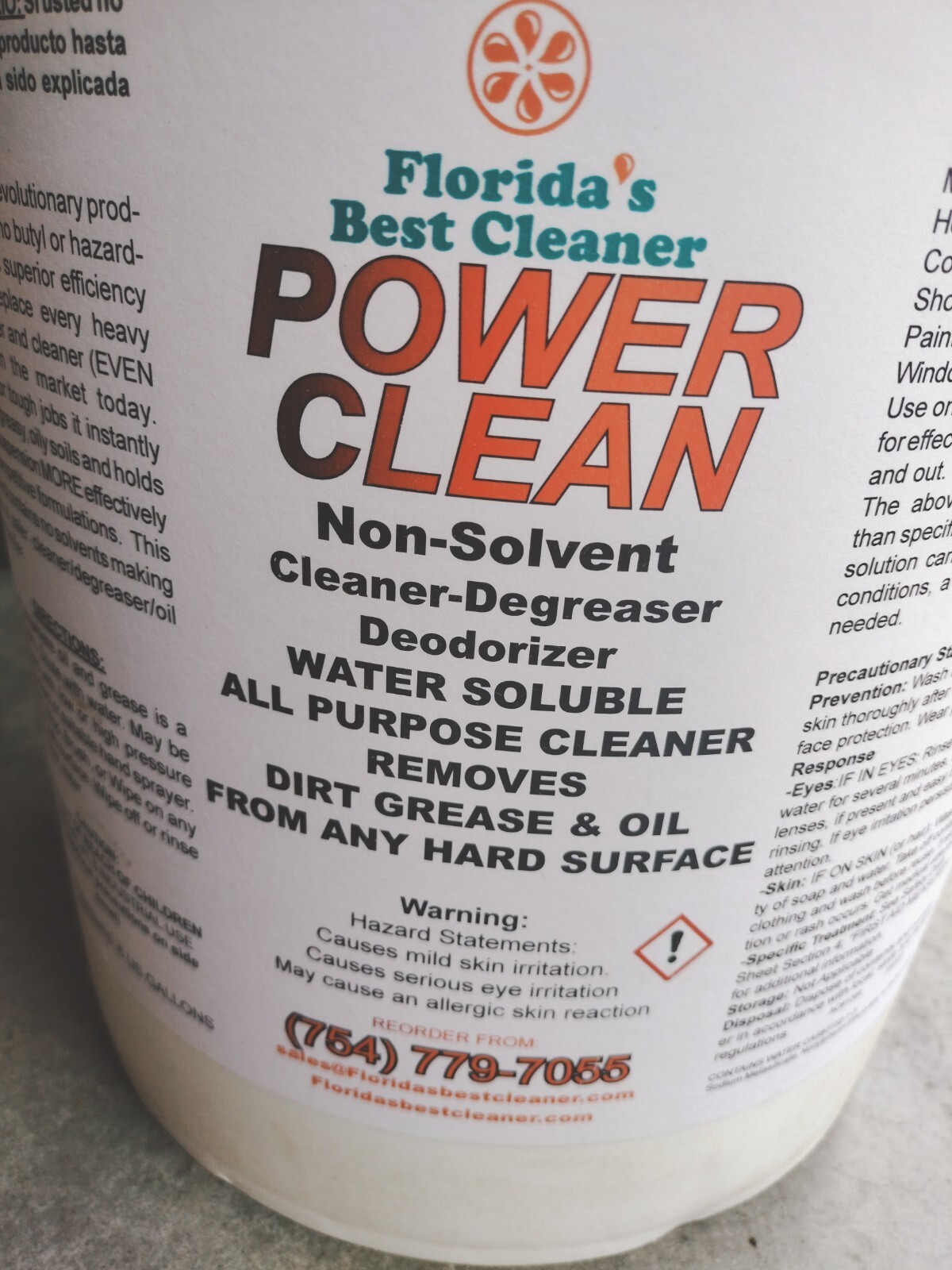 Florida’s Best Cleaner Power Clean All-Purpose Degreaser (6 Gallon Container)