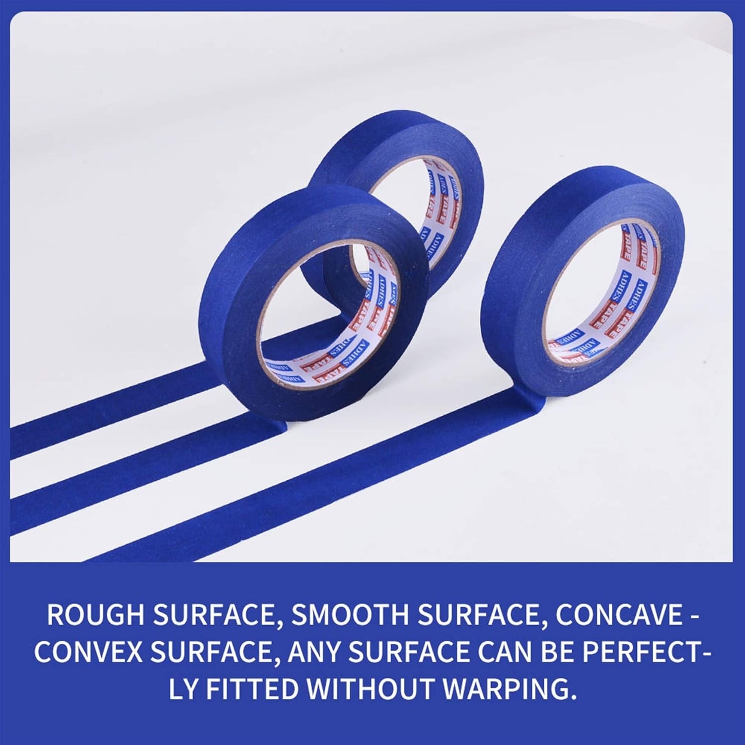 Blue Painters Tape Masking Tape Paint for Walls, UV Anti,14 Days Clean Remove