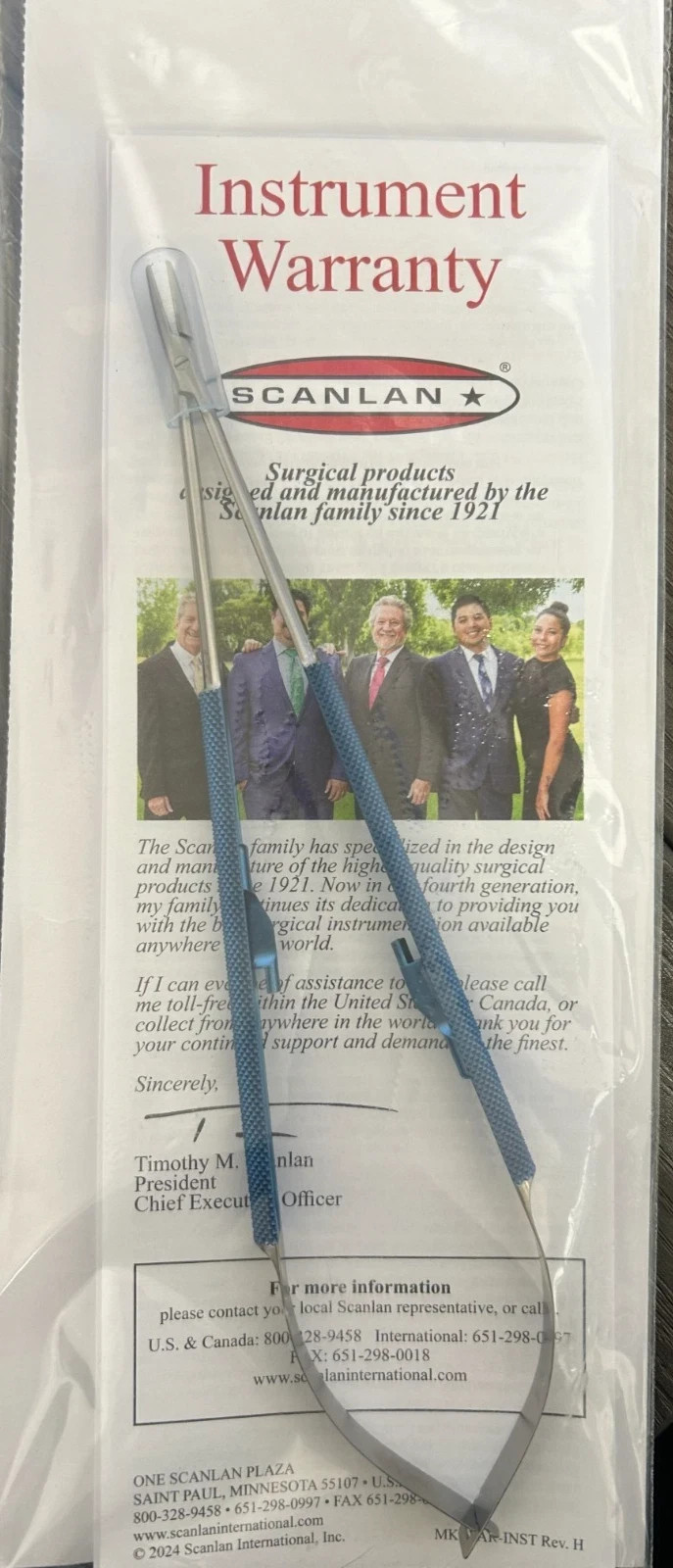 Scanlan Jacobson Micro Needle Holder 21cm Diamond Dust Jaws Titanium 3003-381
