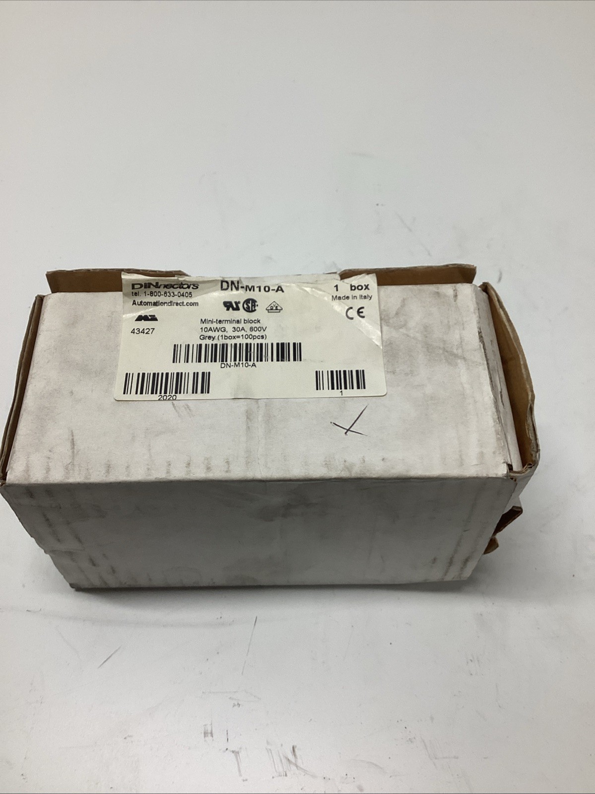 DINNECTORS TERMINAL BLOCK CONNECTOR Box Of 100 V-462