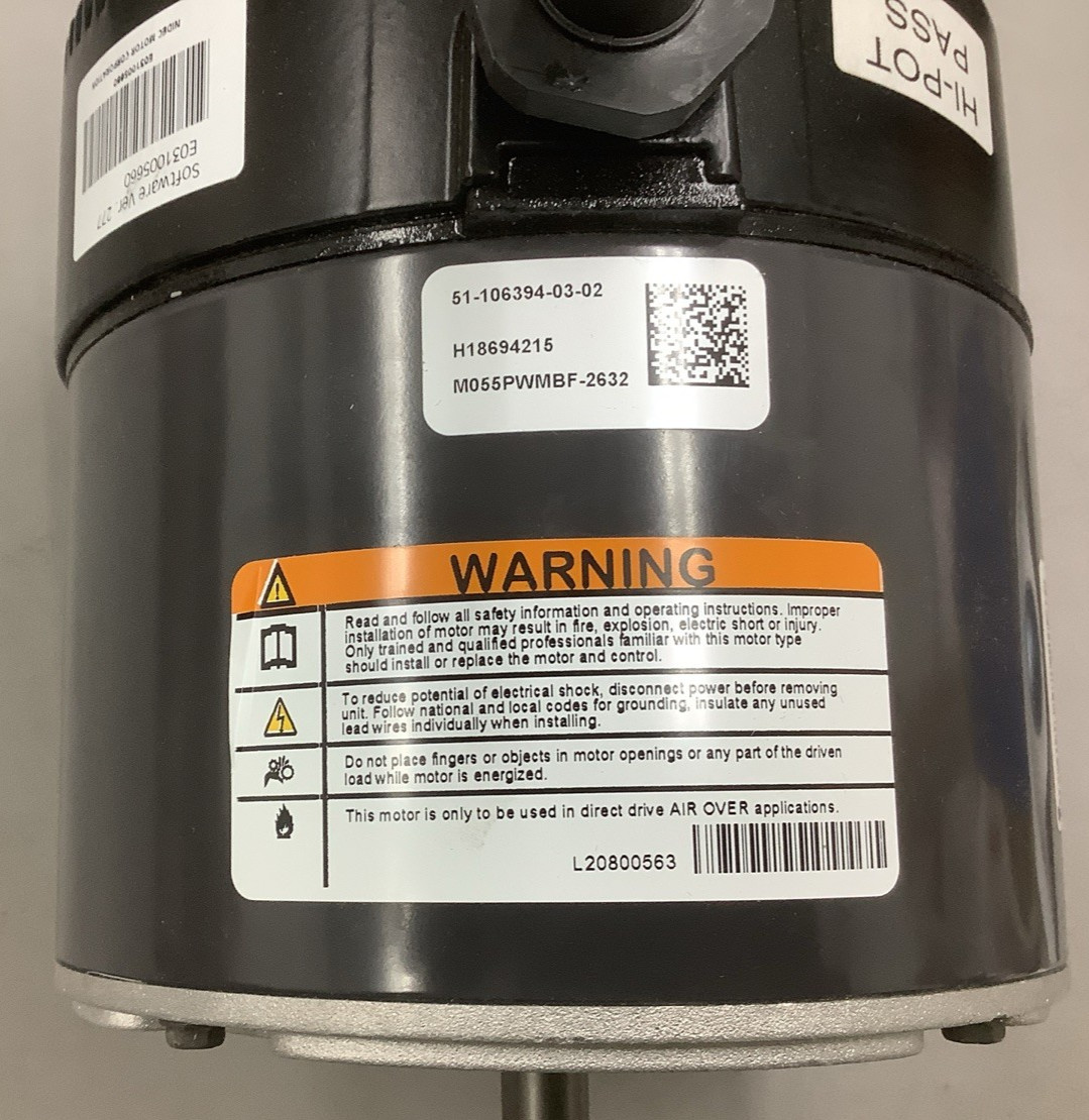 Protech M055PWMBF-2632 1/3HP 1200RPM 208-230V 51-106394-03 Blower Motor (R107)