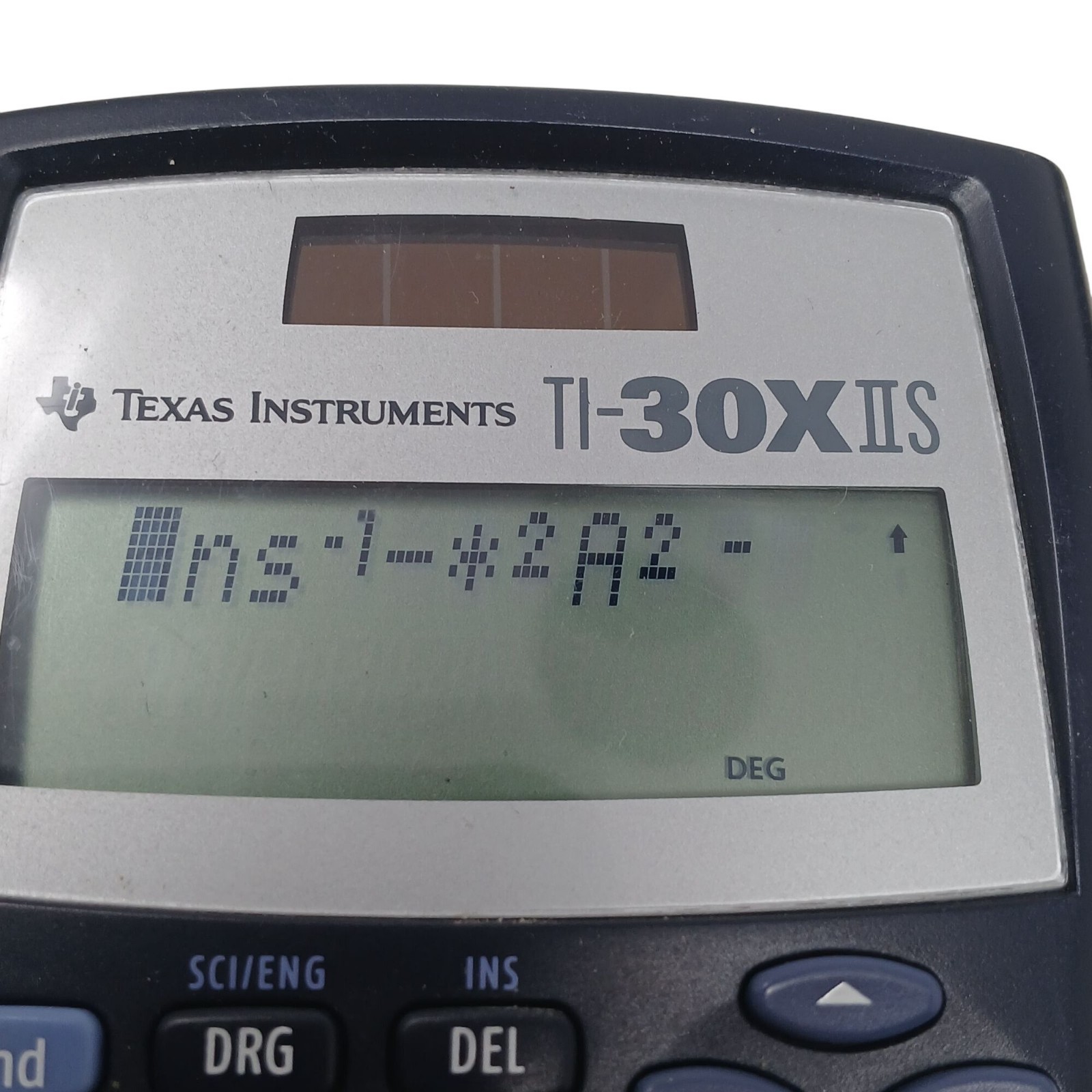 Texas Instruments TI-30X IIS Scientific Calculator Black w/Blue Cover Works #D14