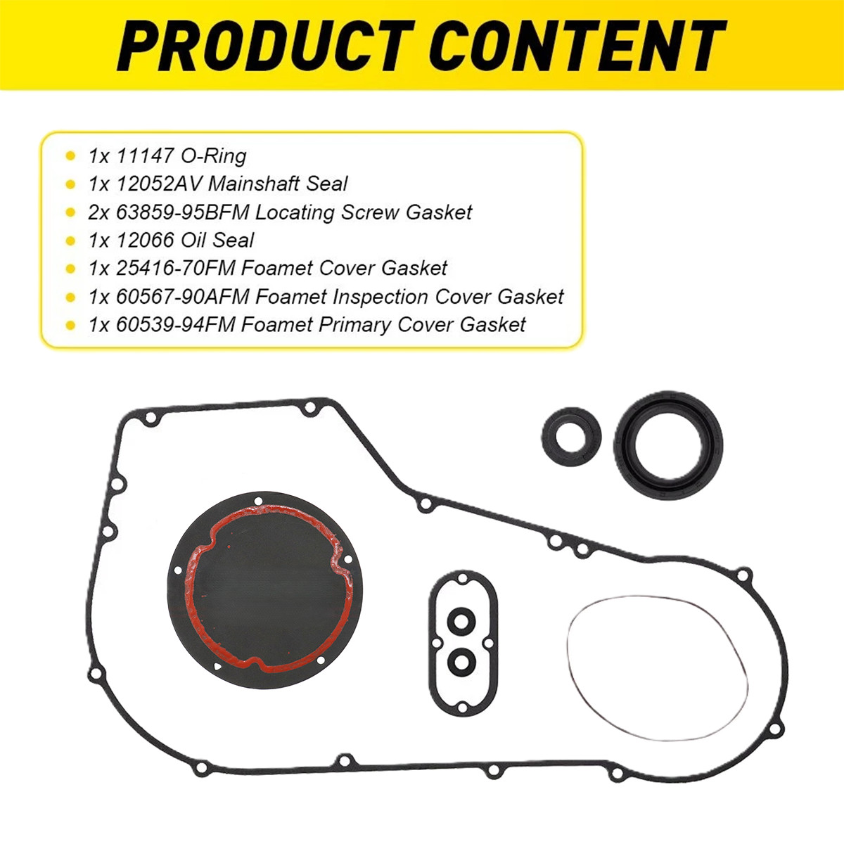 GASKET SEAL KIT FOR HARLEY SOFTAIL DYNA MODELS 1994-2005 PRIMARY CLUTCH COVER