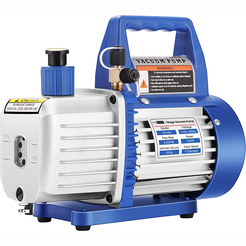 110V 4.5 CFM Vacuum Pump Single Stage 1/3HP Rotary HVAC/Auto AC Air Conditioning