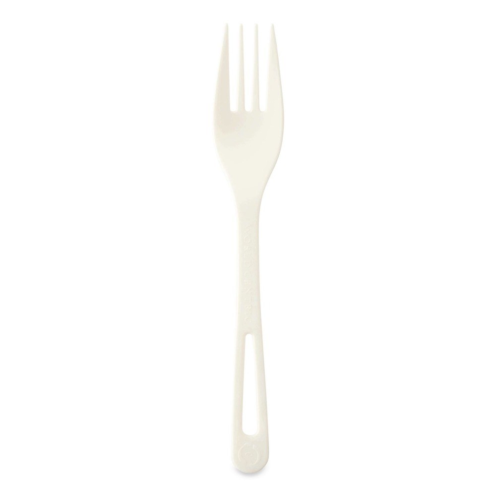 World Centric FOPSR Plastic Fork TPLA Cutlery – Light Beige (24/PK) New