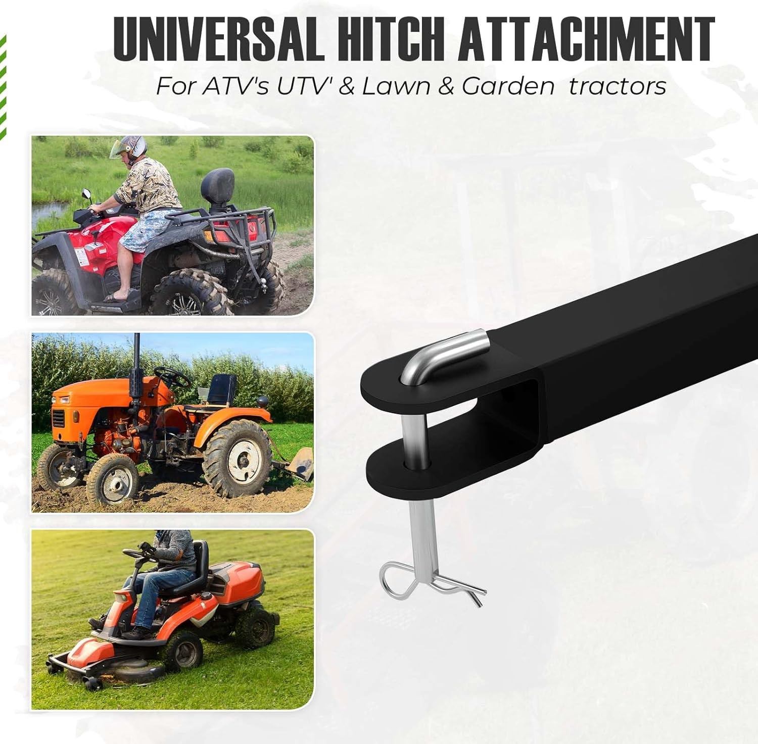 500LBS Heavy Duty Tow Behind ATV Trailer Dump Cart Pull Behind Yard Wagon Cart