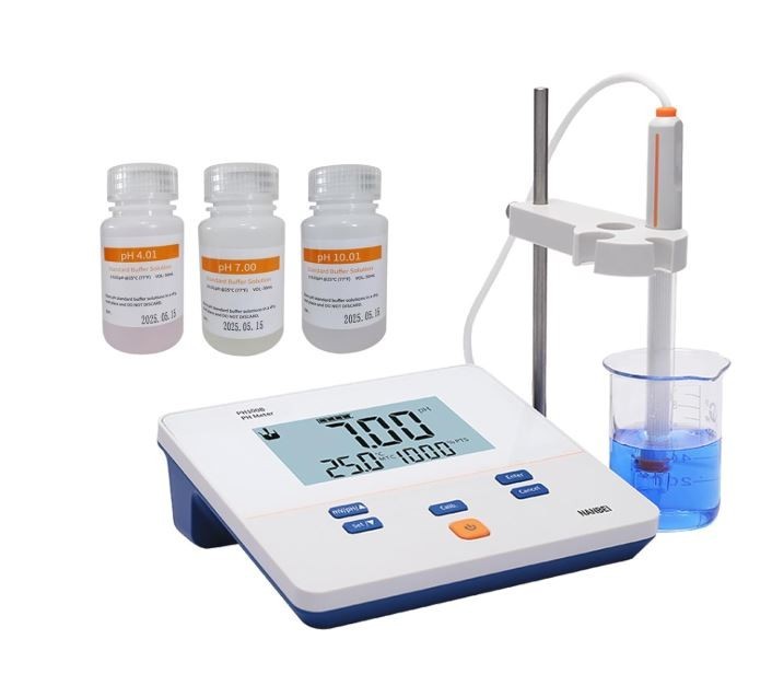 Benchtop pH Meter Kit w/ Electrode, 1-2Points Auto Calibration, 0.01 pH Accuracy