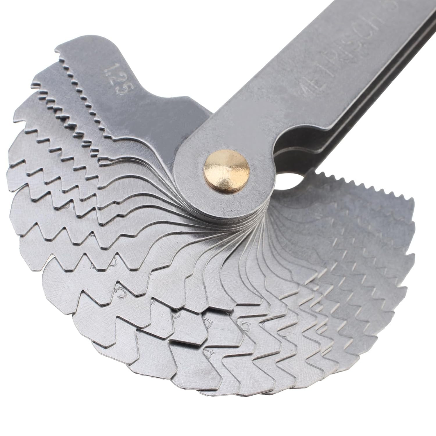 Medidor Paso Rosca Tornillos Acero Inoxidable Herramienta Calibre Metricas