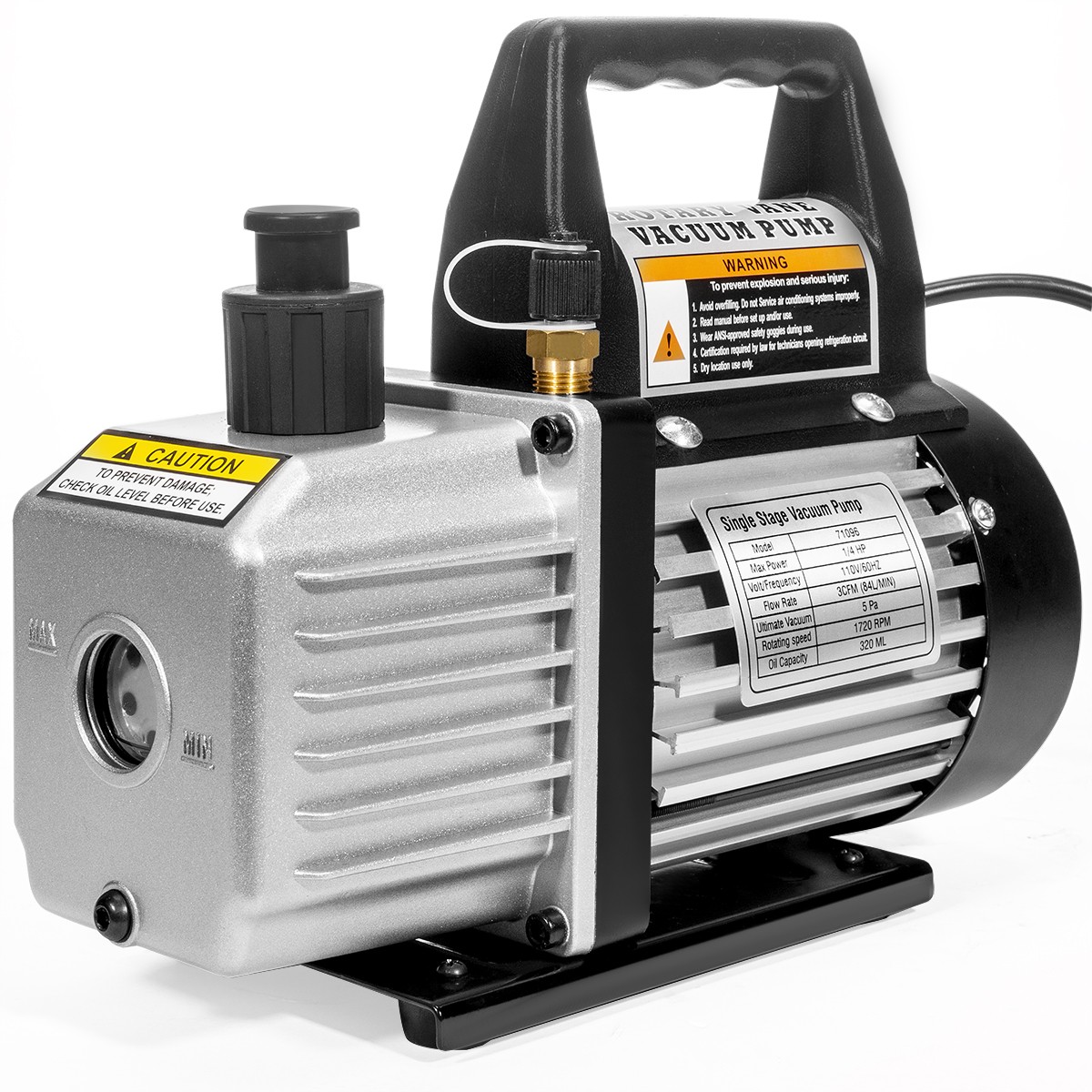 XtremepowerUS 3CFM 1/4 HP Vacuum Pump HVAC Refrigeration AC Manifold Gauge Set