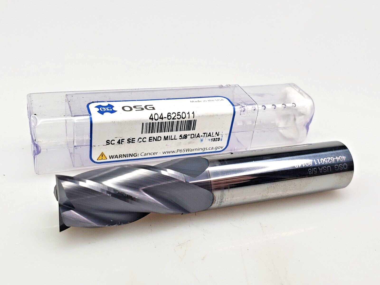 OSG 5/8″ x 5/8 x 1-1/4 x 3-1/2 SQ Solid Carbide End Mill Center Cut 404-625011