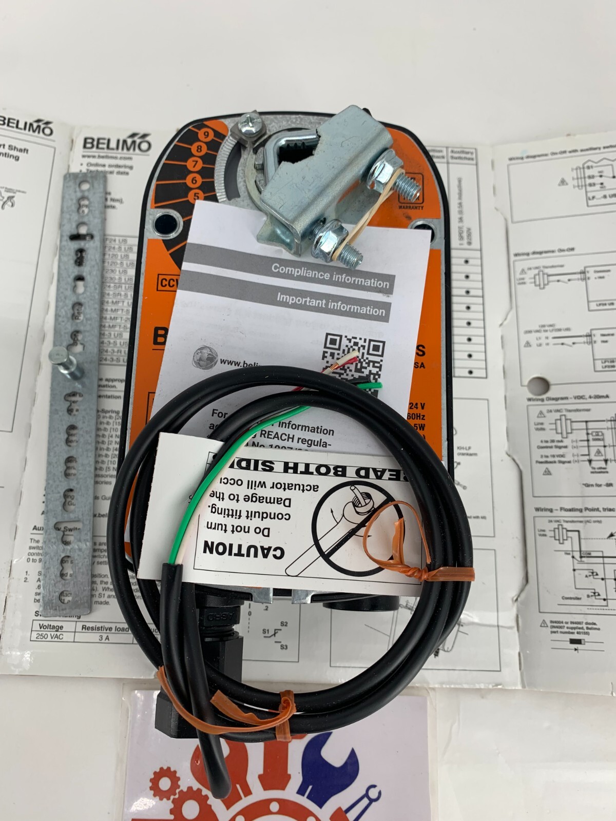 Belimo LF24-SR US Damper Actuator 35 in-lb Spring Return 24V Modulating