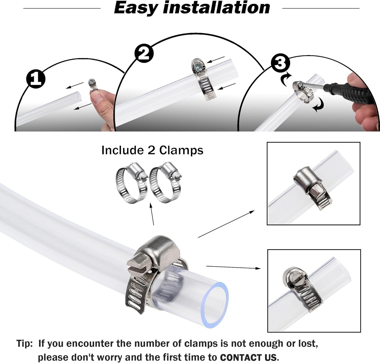 25 ft Heavy-Duty Clear Vinyl Hose – 5/8” ID, Perfect for Aquariums & Irrigation
