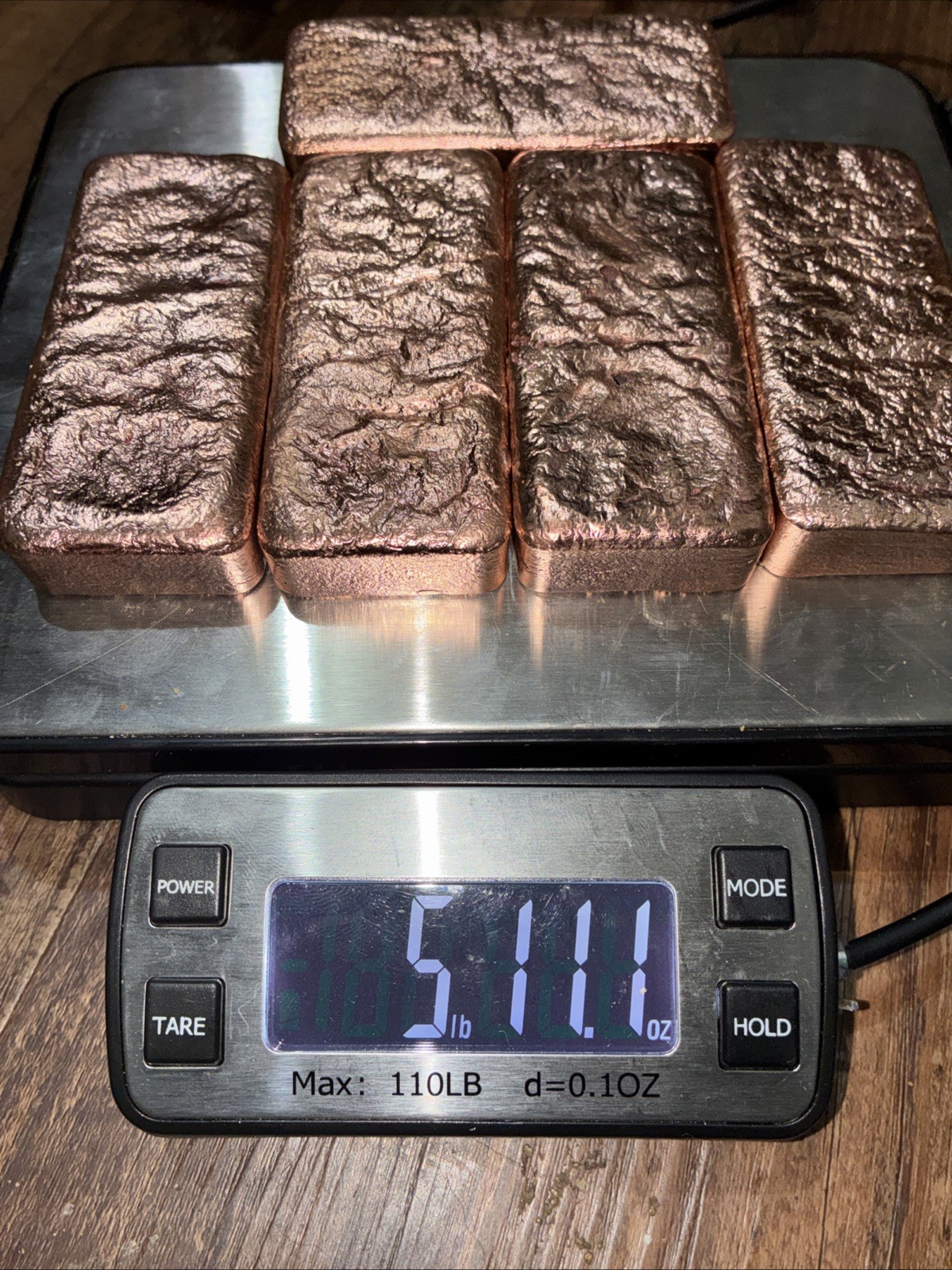 Copper Bars Ingots Hand Poured Pure 5lbs 11oz+