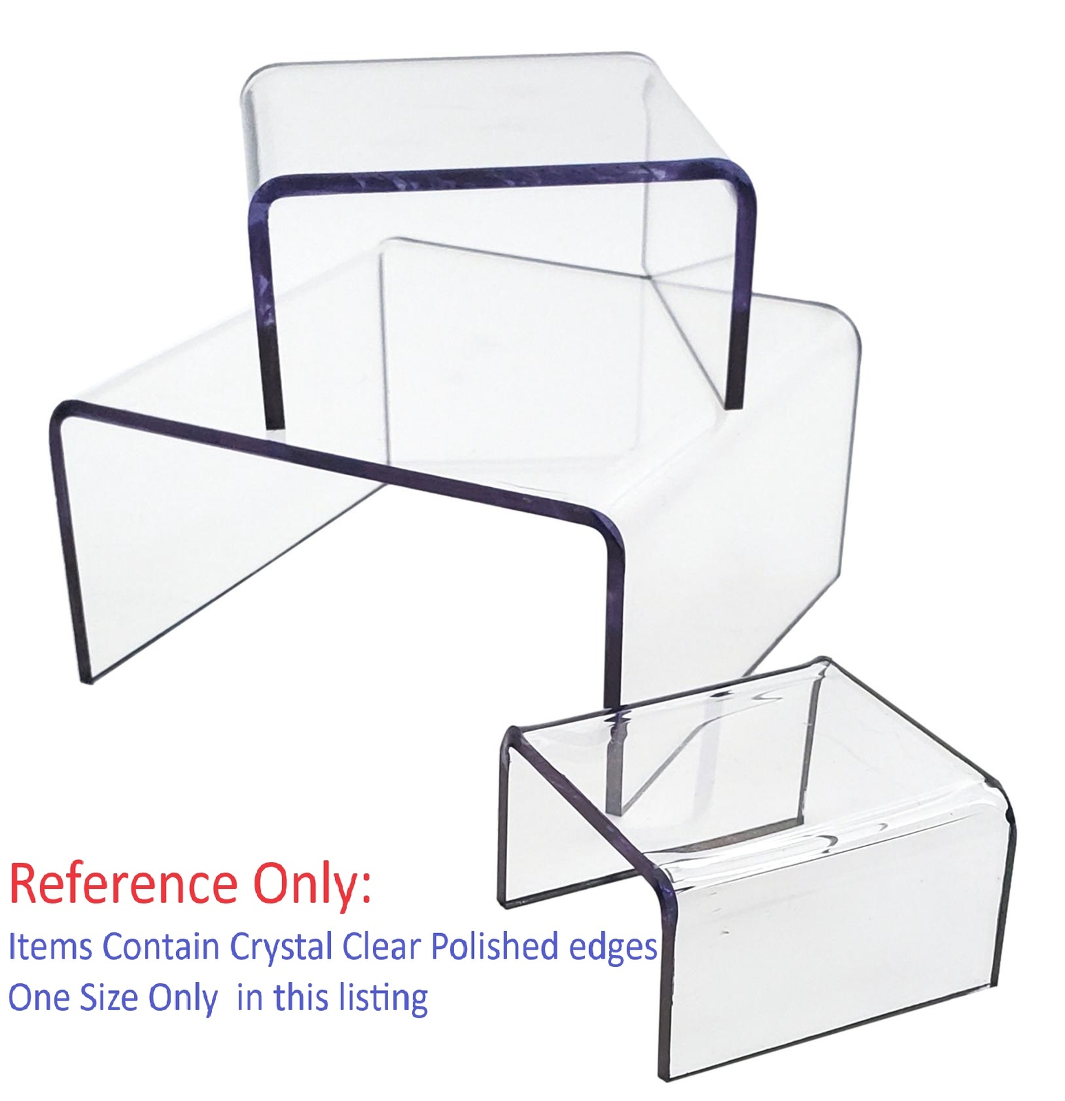 T’z Tagz Any 4-Inch-Deep Clear Acrylic Riser Display Stand New 2 Pack Variation