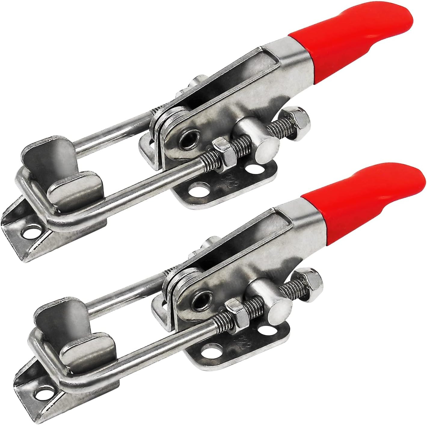 2pcs Abrazadera Palanca Pesada 400LB Acero Inoxidable Ajustable Cierre Rapido