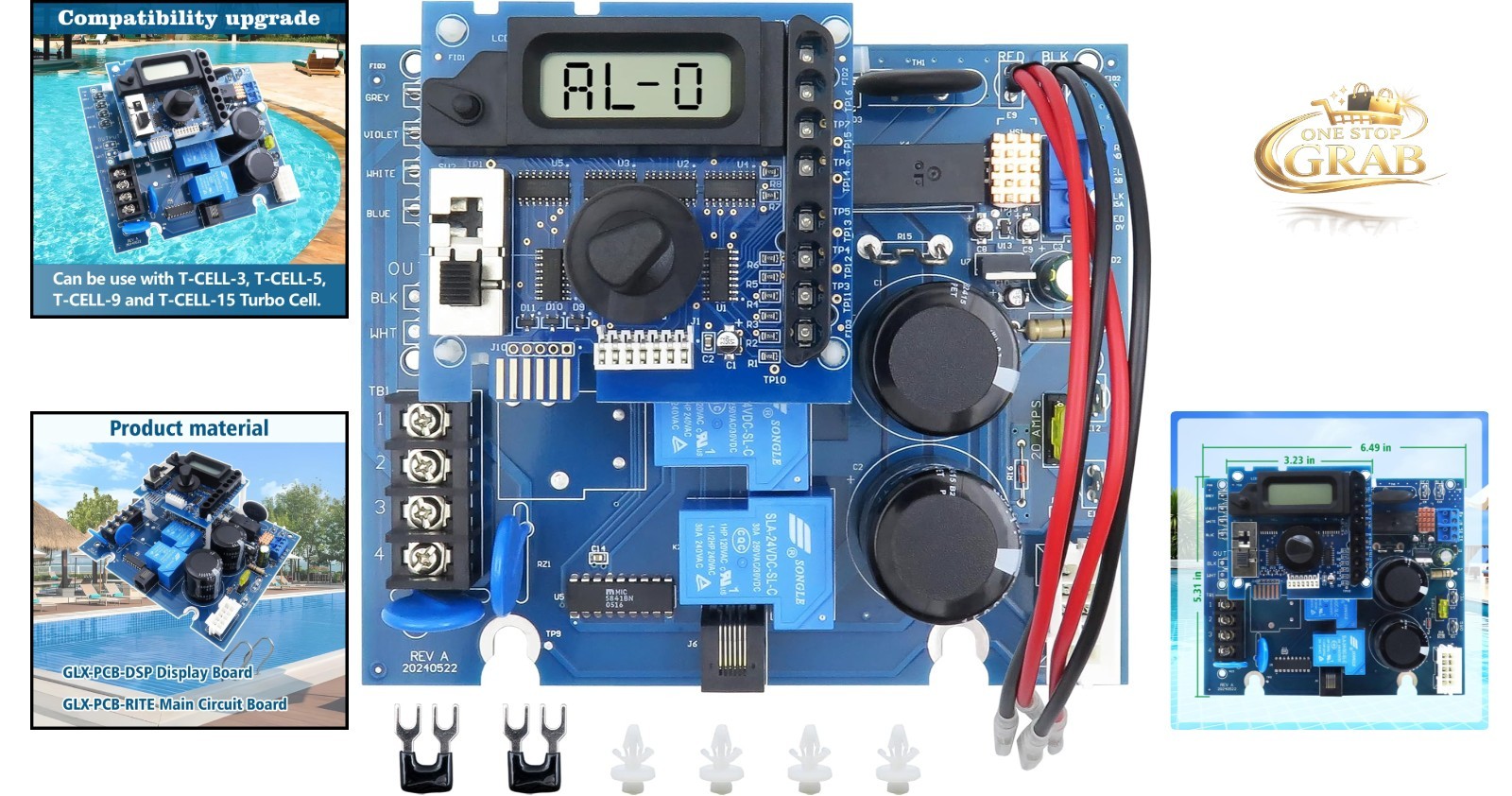 GLX-PCB-RITE Main & Display Circuit Board for Hayward Aqua Rite Salt Chlorine…