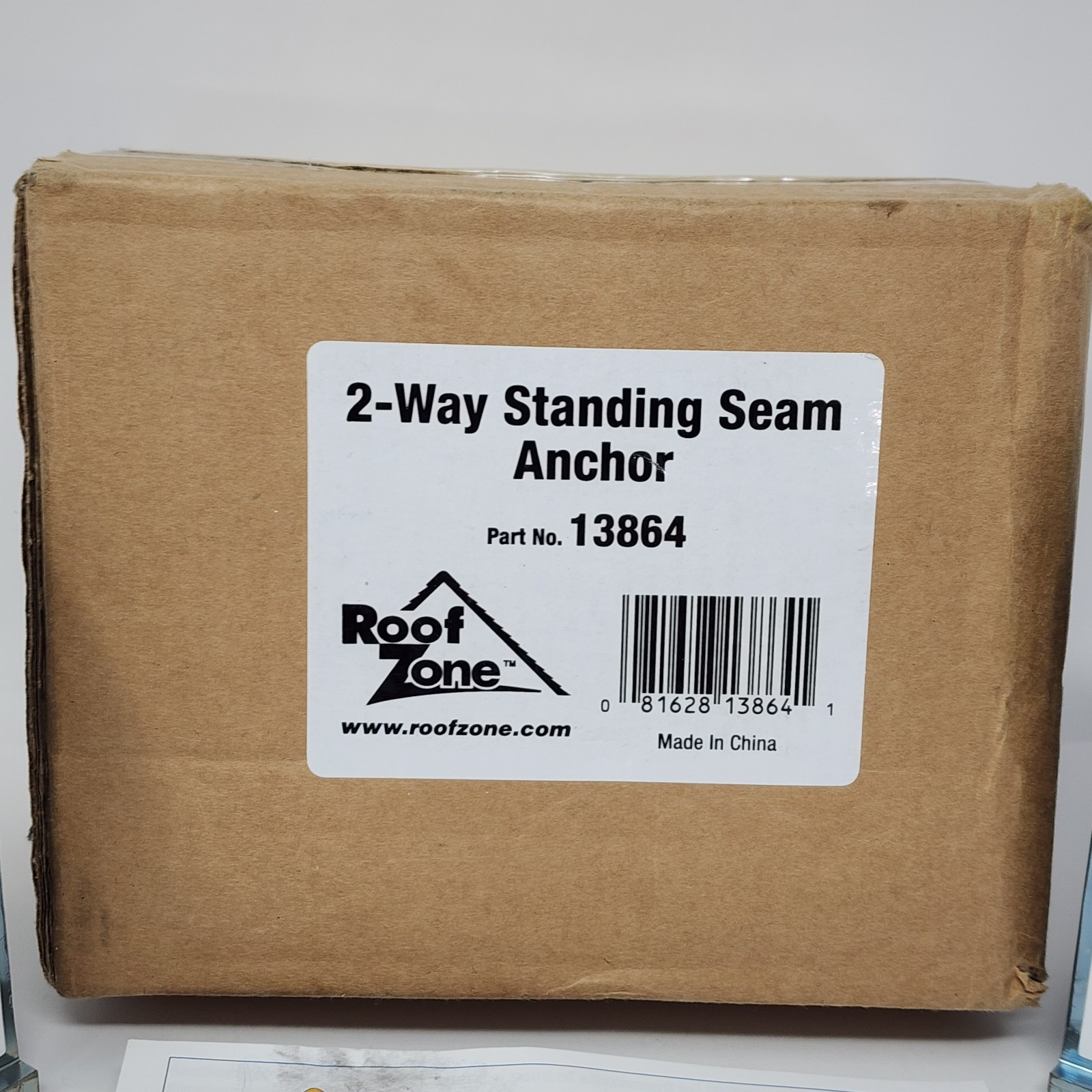 Roof Zone 2-Way Standing Seam Roof Anchor Clamp Tie Down 13864, 5000 lb (2 Pack)
