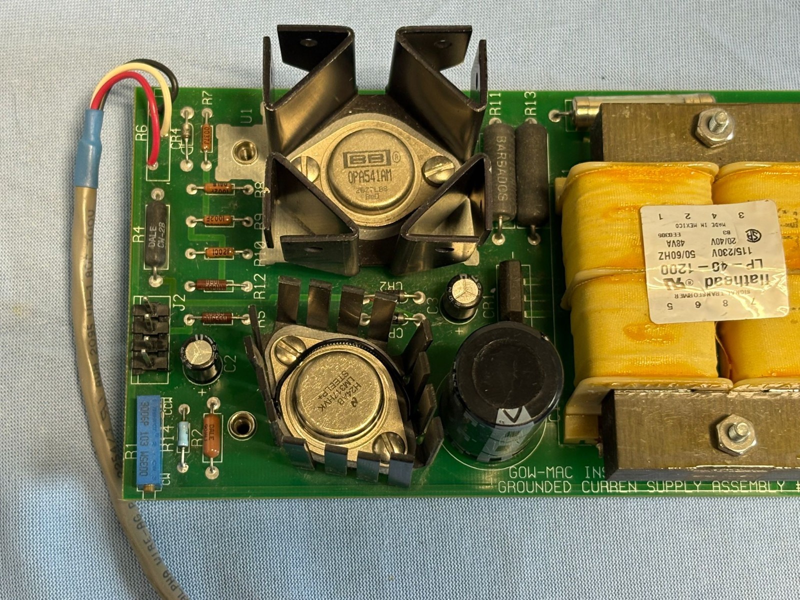 GOW-MAC Instrument Grounded Curren Supply Assembly PCB Board 123-191, 126-263