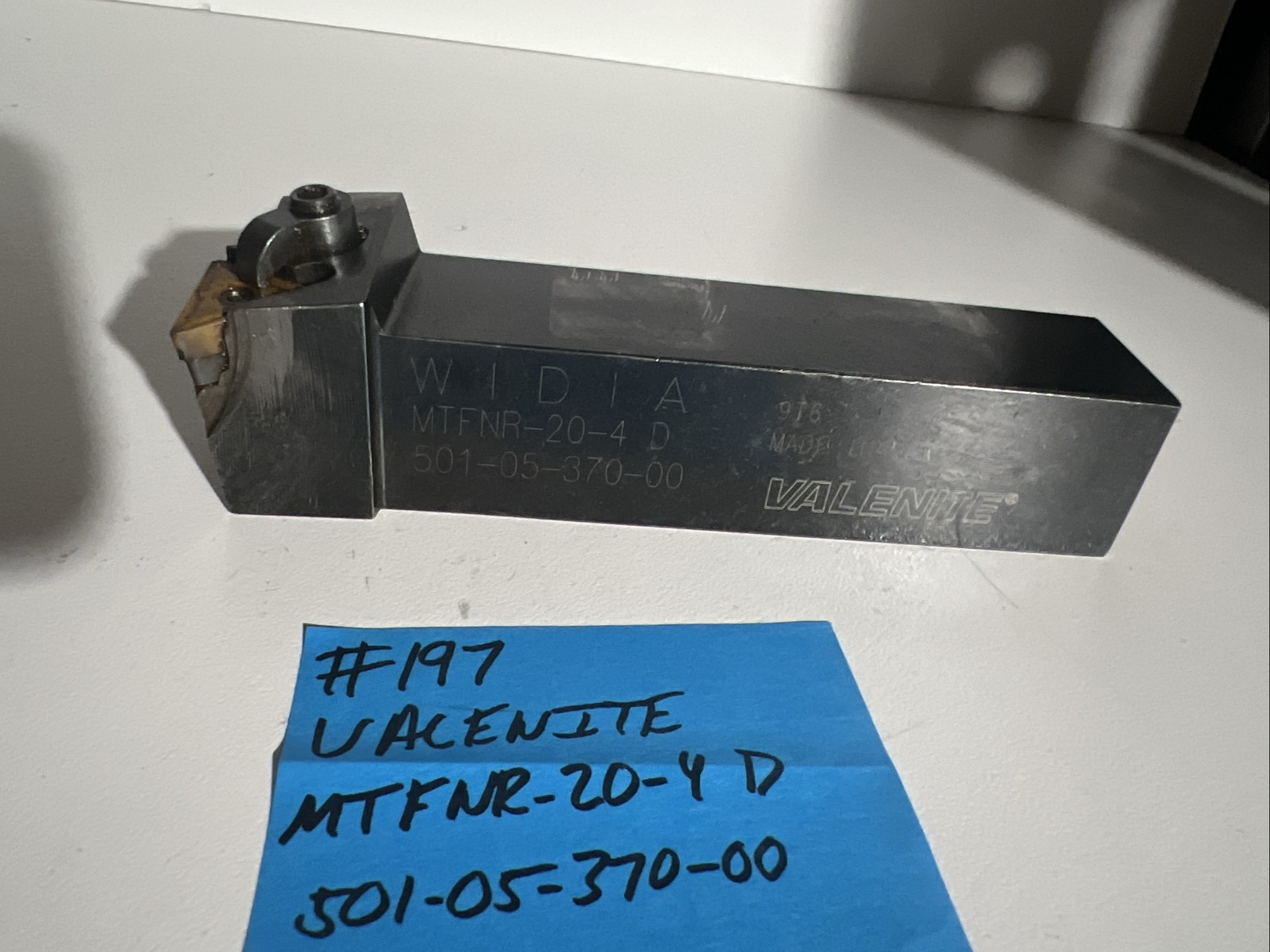 valenite MTFNR-20-4 D Indexible Carbide Lathe Toolholder 6”OAL 1.25 Shank