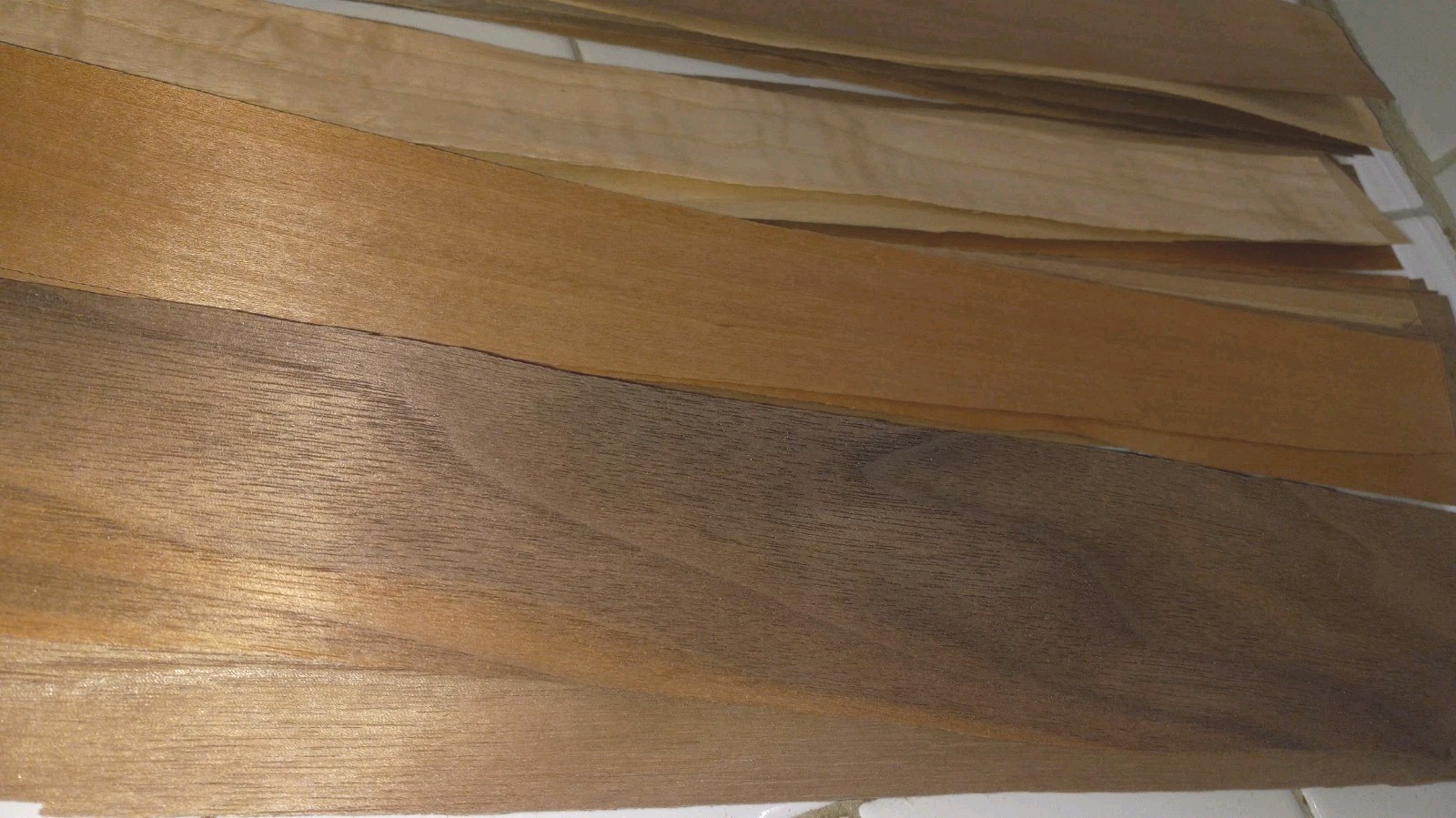 60 Strips Hardwood VENEER .7MM – 2″ X 16″ Wood Wanut, Ash, Oak Bookmarks Crafts