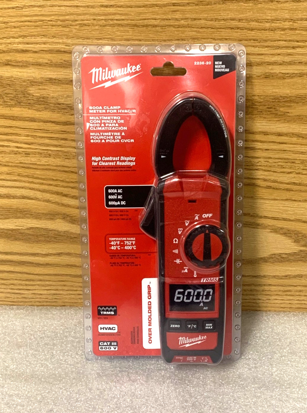 Milwaukee 2236-20 Clamp Meter for HVAC/R – Red
