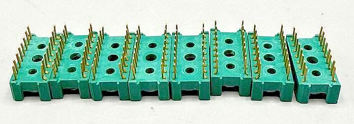 Lot 8 Vintage Cinch 16-Pin DIP IC Sockets Gold Contacts Through Hole NOS