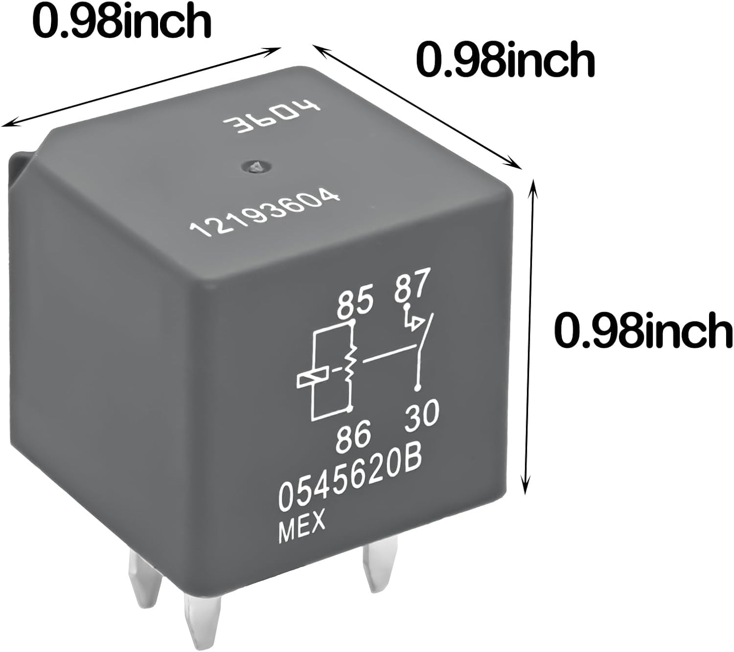 Relay 12193604 3604 (Pack of 2) 4 Pin 12V – Compatible with Chevy GMC GM…