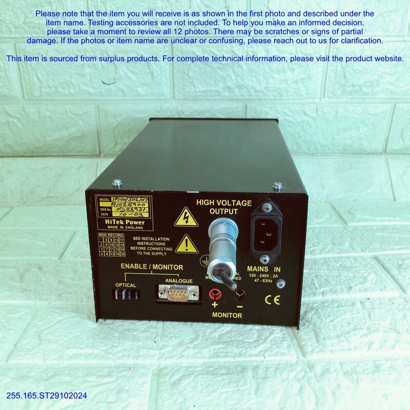 HiTek Power IP100/502/07 A1025900, ION PUMP SUPPLY as photos, SN:9577, FedExDHL