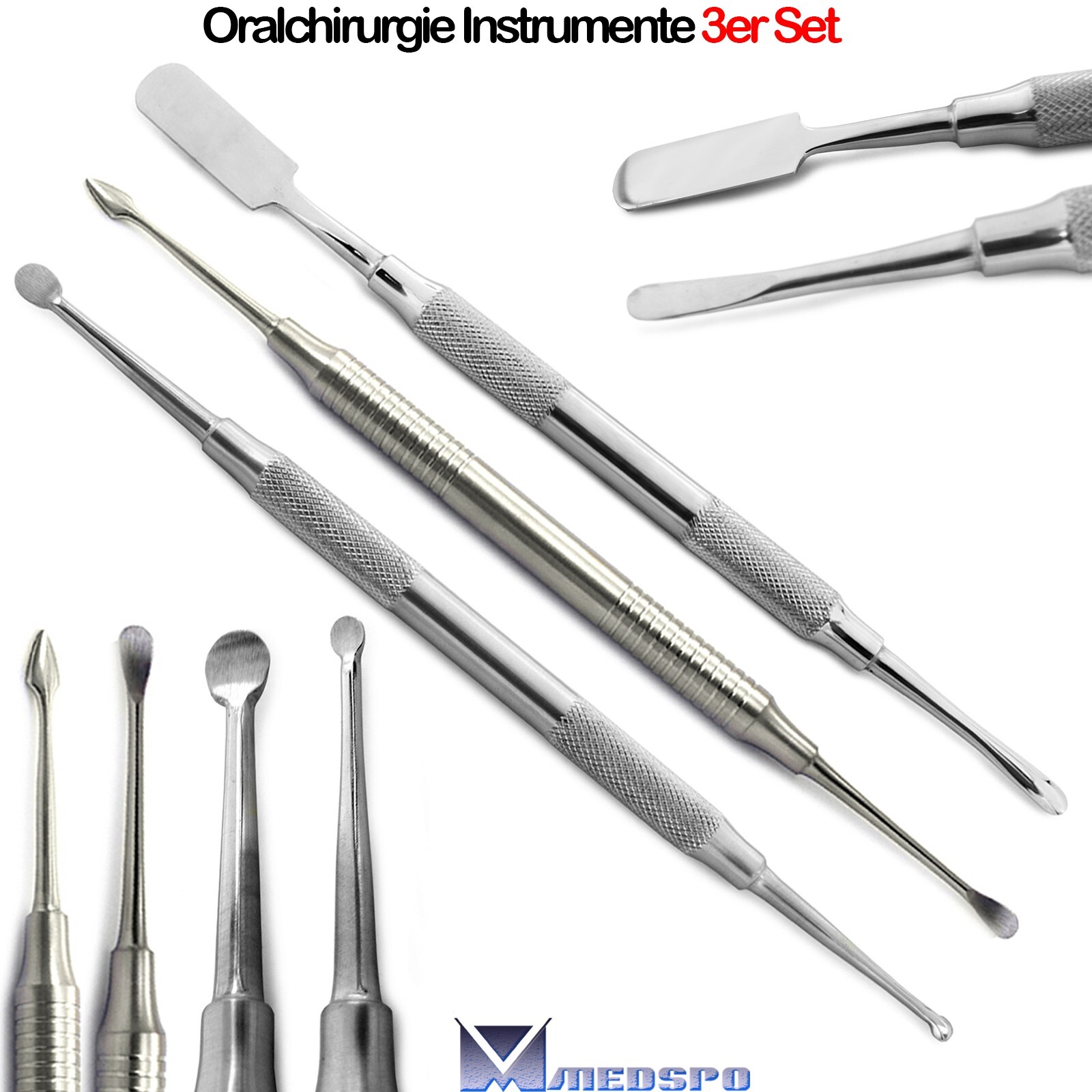 Oral Surgery Periosteum Elevator Buser Sinus Lift Molt Curette Raspatories Prichard