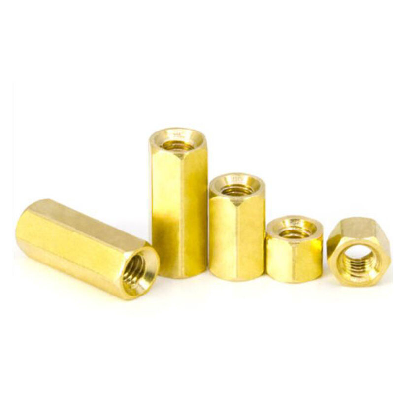 M8/Pitch 1.25mm Brass Hex Nut Hexagon Long Coupling Connector Stud Standoff丨S=13