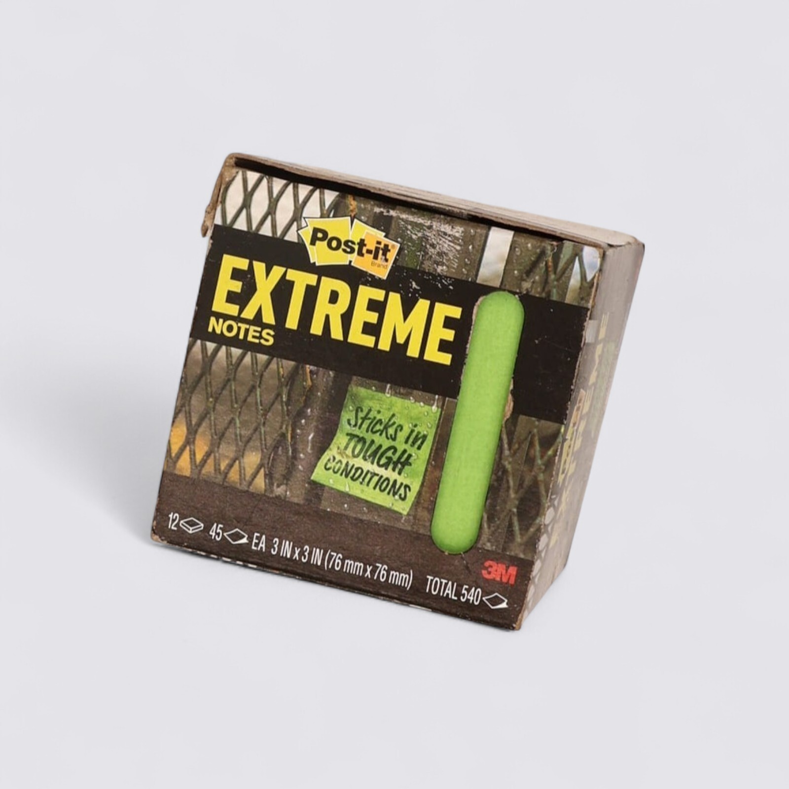 Post-it Extreme Water-Resistant Self-Stick Notes Multi-Color 3×3. 12 Pads. 540