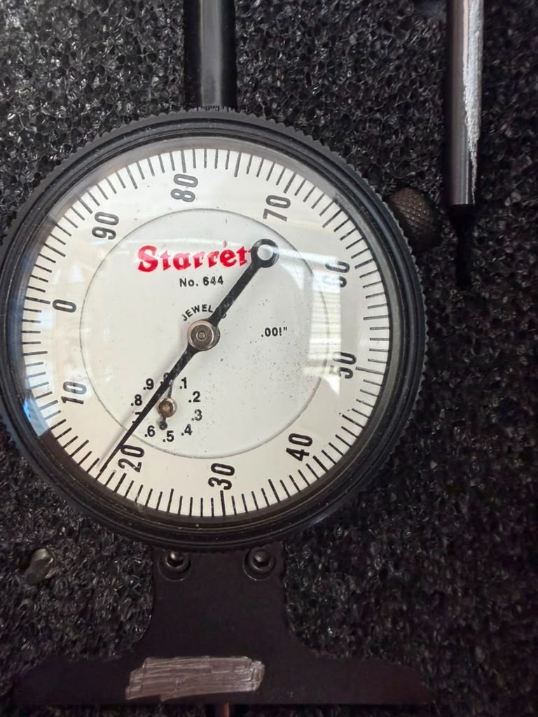 Starrett No. 644 Dial Depth Gauge .001″ P/N 644JZ Jeweled w/ Case AS-IS