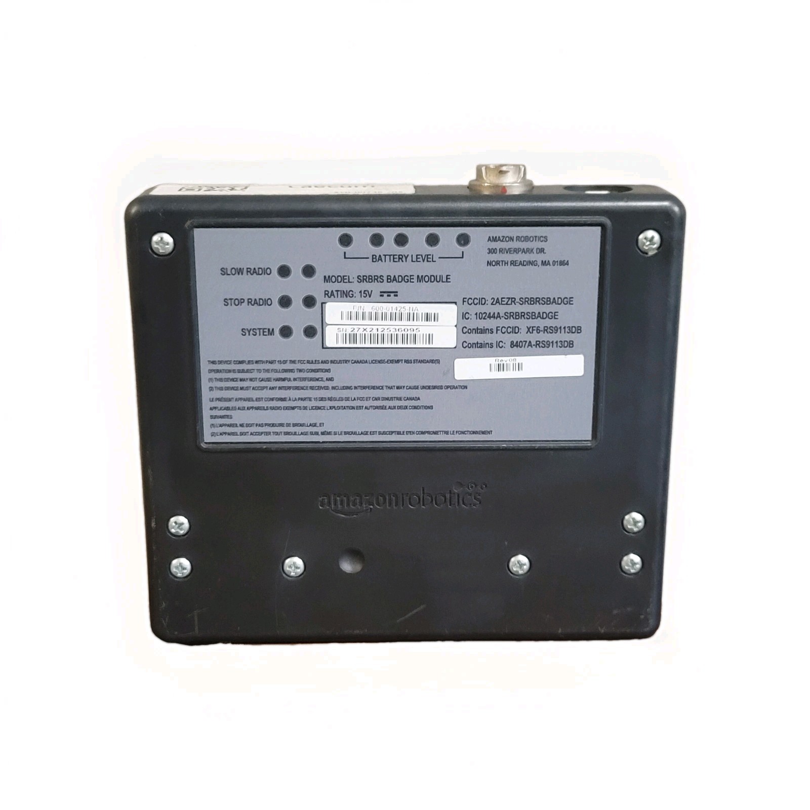 ​600-01425-NA Amazon Robotics SRBRS Badge Module Industrial Safety Control READ